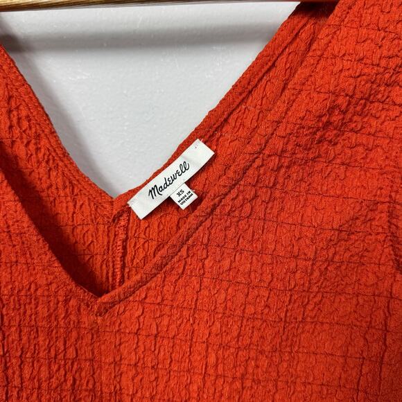 New Madewell V-Neck Sleeveless Crop Top in Copperwashed Orange Size XS - Picture 7 of 12